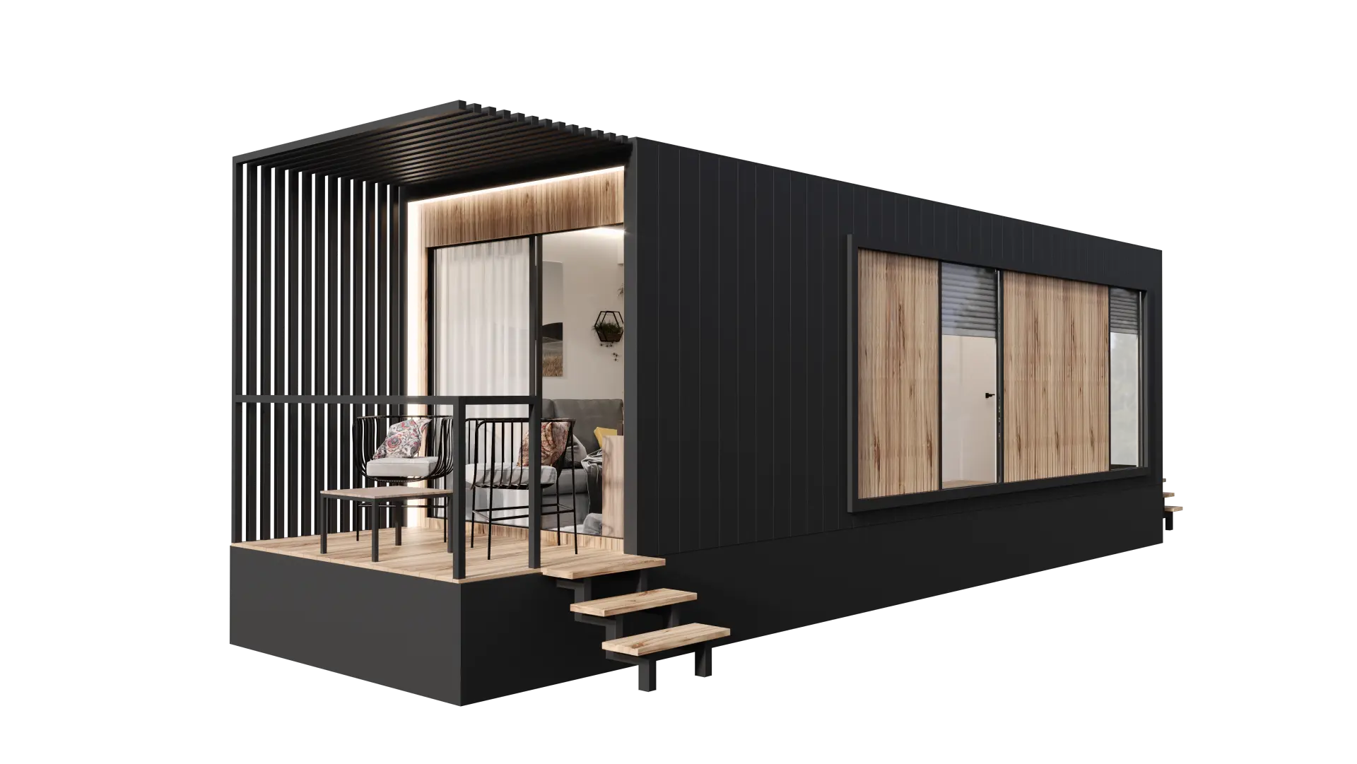 Tiny House, Container Haus, Modulhaus, Minihaus, 17.82 m² -für 2 Personen- Modell D